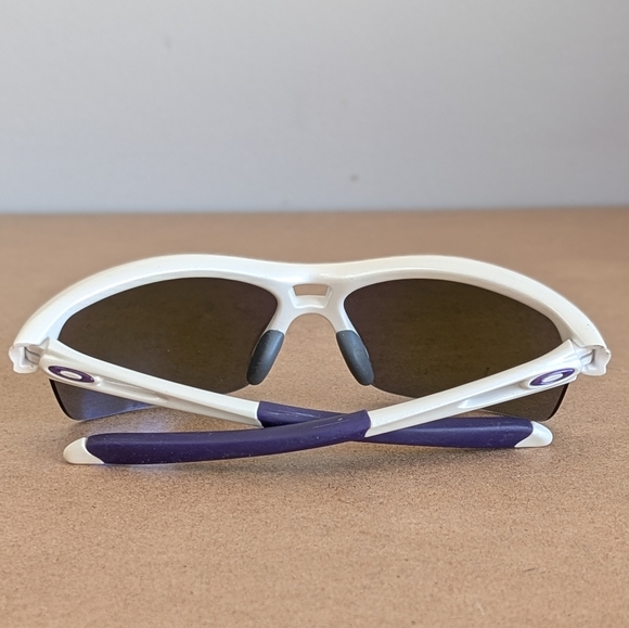 Oakley | RPM Squared Sunglasses, White Half Rim Frame, Purple Lenses - Picture 3 of 14